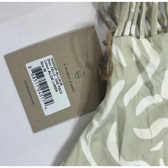 Stone Fox FP NWT Swim Fella Aloe Lines One Piece‎ Swim Size Medium MSRP $220 - Picture 3 of 4